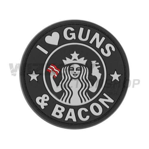 3D Rubber Patch: Guns and Bacon in the group Tactical Gear / Patches at Wizeguy Sweden AB (JTG-017573)