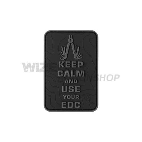 3D Rubber Patch: Keep Calm EDC Svart in the group Tactical Gear / Patches at Wizeguy Sweden AB (JTG-023894)