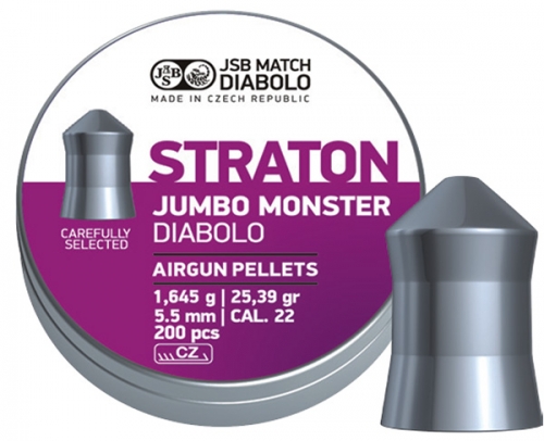 JSB Exact Jumbo Straton Monster 5.50mm - 1.645g - 200 pcs in the group Airguns / Airgun Ammo at Wizeguy Sweden AB (ag-jsb-00118)