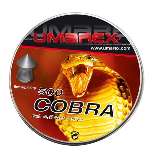 Umarex Cobra 4.5mm pointed 500 pcs in the group Airguns / Airgun Ammo at Wizeguy Sweden AB (ag-uma-amo-0007)