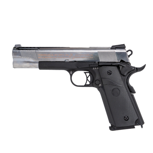 Colt 1911 Ported Gas Silver Slide Black Lower GBB in the group Airsoft / Airsoft Pistols / Colt 1911 airsoft pistol at Wizeguy Sweden AB (as-cg-gun-0210)