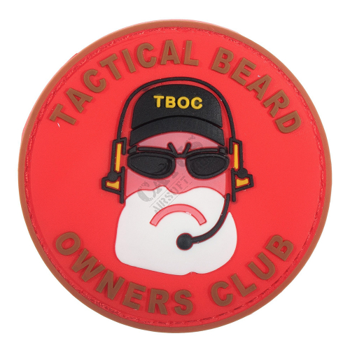 3D Rubber Patch: Tactical Beard Owners Club Red/Brown in the group Tactical Gear / Patches at Wizeguy Sweden AB (as-da-pat-0003)