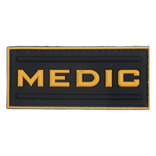 3D Rubber Patch: Medic Black/Yellow in the group Tactical Gear / Patches at Wizeguy Sweden AB (as-da-pat-0006)