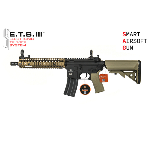 Evolution Hard Core MK18 Mod. 1 10.8 ETS III Tan in the group Airsoft / Airsot rifles / Electric AEG airsoft rifle at Wizeguy Sweden AB (as-evo-gun-0004)