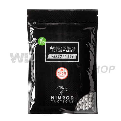 Nimrod 0.43g Bio BB 1000rds in the group Airsoft / Airsoft BBs / Soft air gun bullets at Wizeguy Sweden AB (as-nim-bb-103)