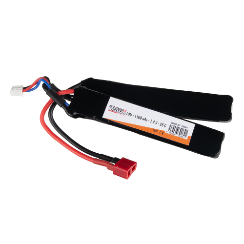Swiss Arms Lipo Battery Twin 7.4V 1100mAh T-Dean 25C in the group Airsoft / Batteries and chargers at Wizeguy Sweden AB (as-sa-bat-1002)