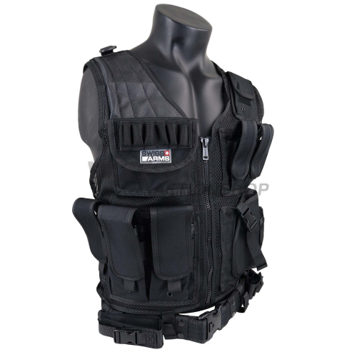 Swiss Arms Tactical Vest Black in the group Tactical Gear / Airsoft Vests at Wizeguy Sweden AB (as-sa-vest-0001)