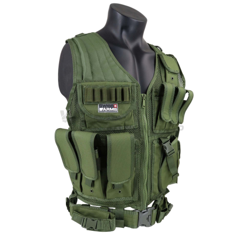 Swiss Arms Tactical Vest Olive in the group Tactical Gear / Airsoft Vests at Wizeguy Sweden AB (as-sa-vest-0002)