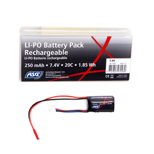 7.4V Battery 250 mAh 20C LI-PO JST-plug in the group Airsoft / HPA / Air Convertions at Wizeguy Sweden AB (asg-18780)