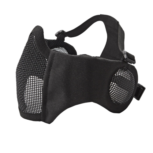 Metal Meshmask with cheek pads and ear protection Black in the group Airsoft / Protective gear at Wizeguy Sweden AB (asg-19216)