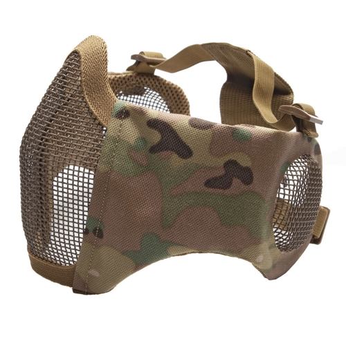 Metal Meshmask with cheek pads and ear protection Multicamo in the group Airsoft / Protective gear at Wizeguy Sweden AB (asg-19235)