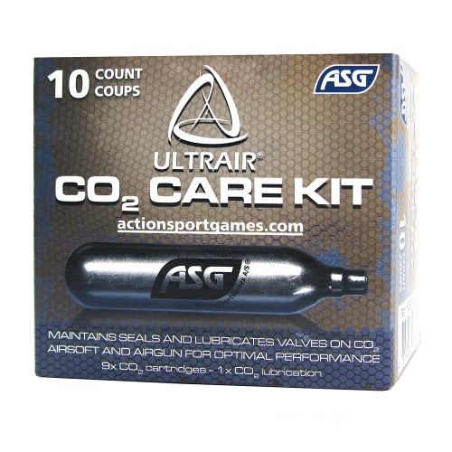 ULTRAIR 12 gr. Co2 cartridge 10 pcs (9 regular & 1 lubrication) in the group Airguns / Co2 cartriges  at Wizeguy Sweden AB (asg-19237)