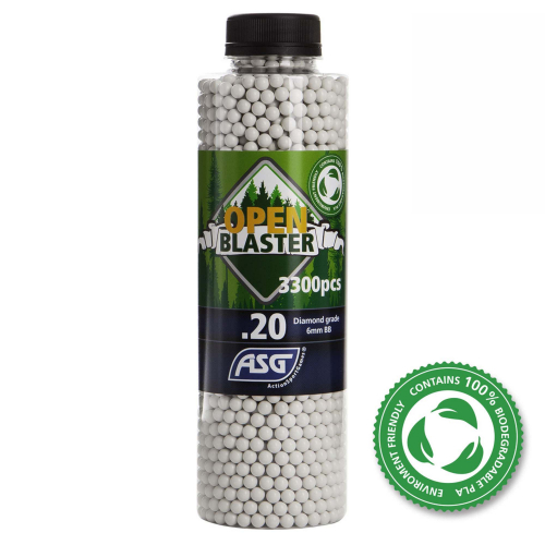 Open Blaster 0.20g Airsoft BB 3300pcs in the group Airsoft / Airsoft BBs / Soft air gun bullets at Wizeguy Sweden AB (asg-19419)