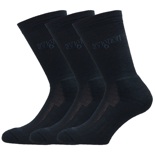 Avignon Terry Wool Sock 3-Pack Black in the group Clothing / Socks at Wizeguy Sweden AB (avi-sock-100b-R)