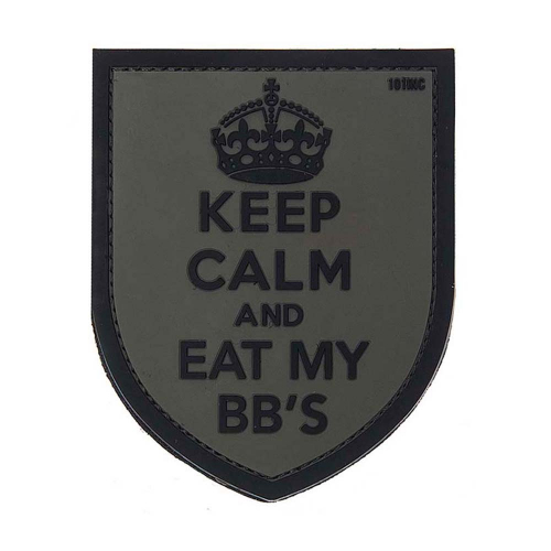 Patch 3D PVC Keep calm BBs Gray in the group Tactical Gear / Patches at Wizeguy Sweden AB (inc-patch-10111)