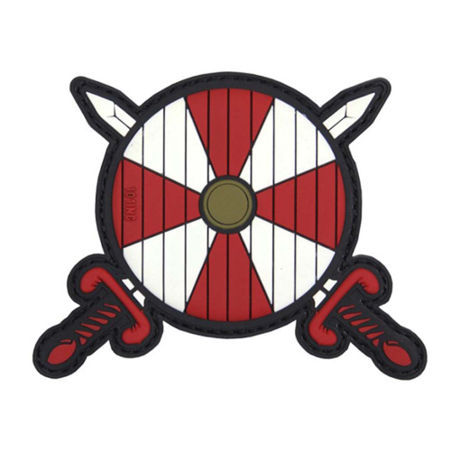 Patch 3D PVC Viking shield Red in the group Clothing / Team equipment at Wizeguy Sweden AB (inc-patch-17048)