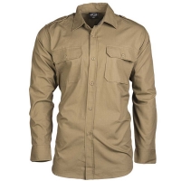 Miltec Fieldshirt Ripstop, Tan in the group Clothing / Longsleeved shirts at Wizeguy Sweden AB (mil-shirt-521-r)