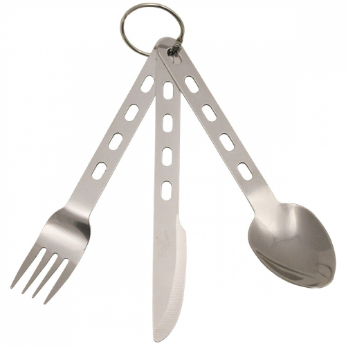 Cutlery Set 3-part Stainless Steel in the group Outdoor / Cups and cutlery at Wizeguy Sweden AB (max-camp-0012)