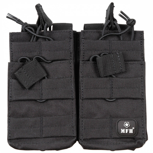 Double Elastic magpouch Black in the group Tactical Gear / Mollepouches / System at Wizeguy Sweden AB (max-molle-000291)