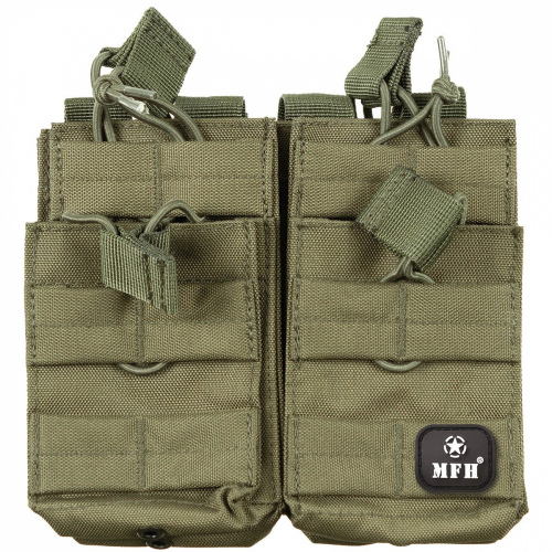 Double Elastic magpouch Olive in the group Tactical Gear / Mollepouches / System at Wizeguy Sweden AB (max-molle-000292)