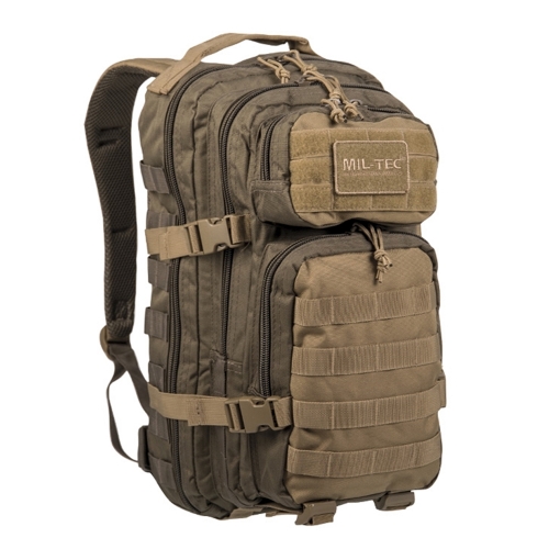 Miltec Ranger Assault Backpack S green/Tan in the group Sportshooting / Rangebags and carrying systems at Wizeguy Sweden AB (mil-bag-01202)
