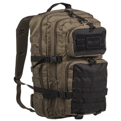 Miltec Ranger Assault Backpack L green/Black in the group Tactical Gear / Backpacks / bags at Wizeguy Sweden AB (mil-bag-01211)