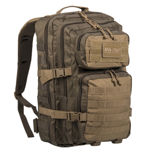 Miltec Ranger Assault Backpack L green/Tan in the group Sportshooting / Rangebags and carrying systems at Wizeguy Sweden AB (mil-bag-01212)
