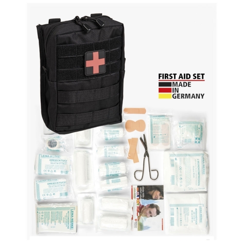 Miltec Firstaid Kit Molle Black Large in the group Tactical Gear / Survivalgear at Wizeguy Sweden AB (mil-molle-00302)
