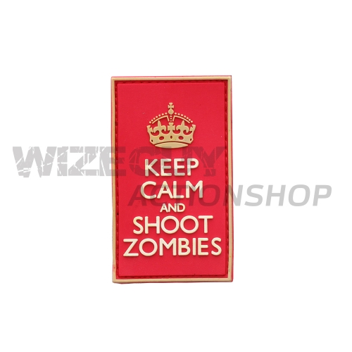 3D Rubber Patch: Keep calm and shoot Zombies in the group Tactical Gear / Patches at Wizeguy Sweden AB (pw-050001)