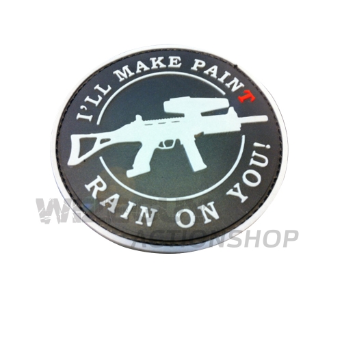 3D Rubber Patch: Ill make PainT Rain on you in the group Tactical Gear / Patches at Wizeguy Sweden AB (pw-070001)