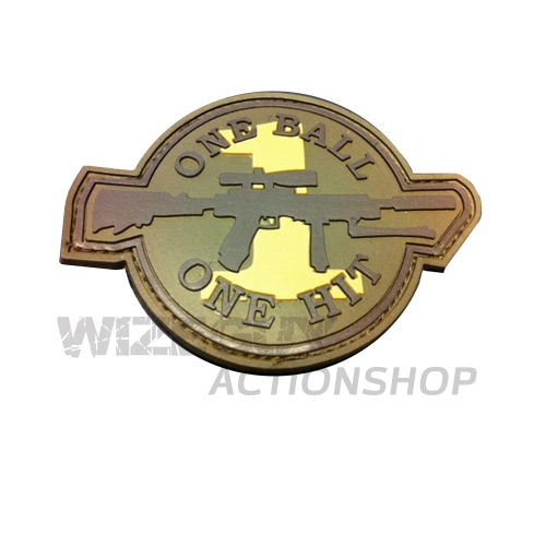 3D Rubber Patch: One Ball, One Hit in the group Tactical Gear / Patches at Wizeguy Sweden AB (pw-073001)