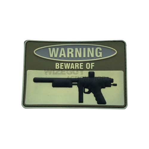 3D Rubber Patch: WARNING Beware of PUMP Desert in the group Tactical Gear / Patches at Wizeguy Sweden AB (pw-224001)