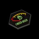 3D Rubber Patch: I need Beer Red