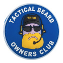 3D Rubber Patch: Tactical Beard Owners Club Blue/White