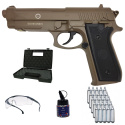 Pistol package PT92 TAN Co2 6mm Full Metal