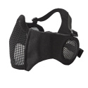 Metal Meshmask with cheek pads and ear protection Black